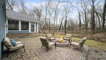 Brick Patio with Built in Firepit