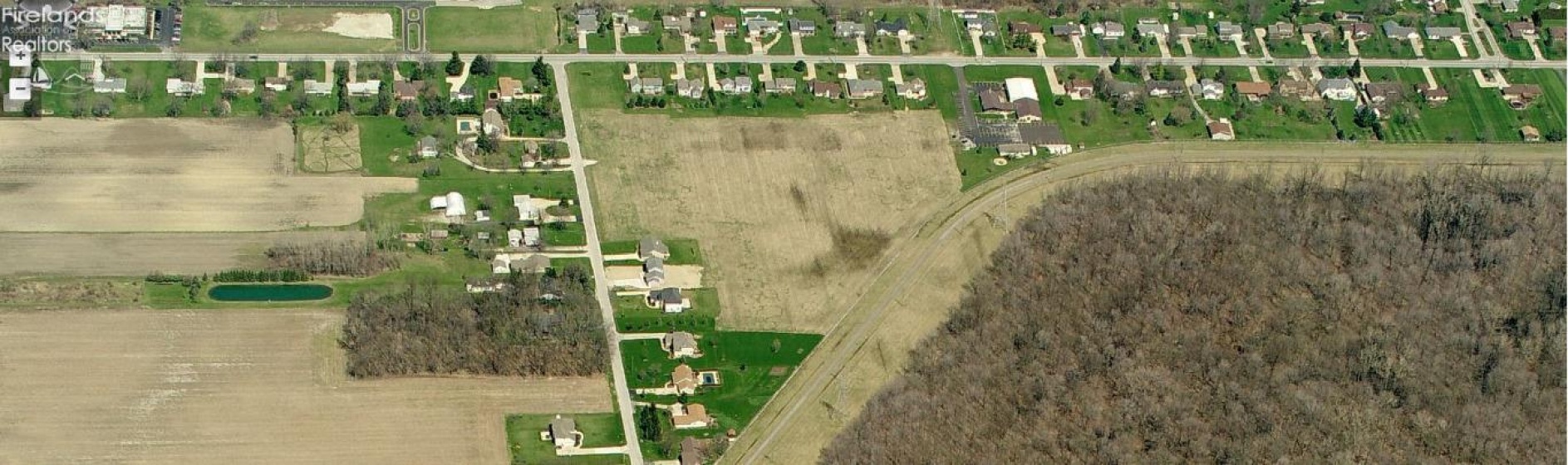 Aerial view of the 10.56 acres.