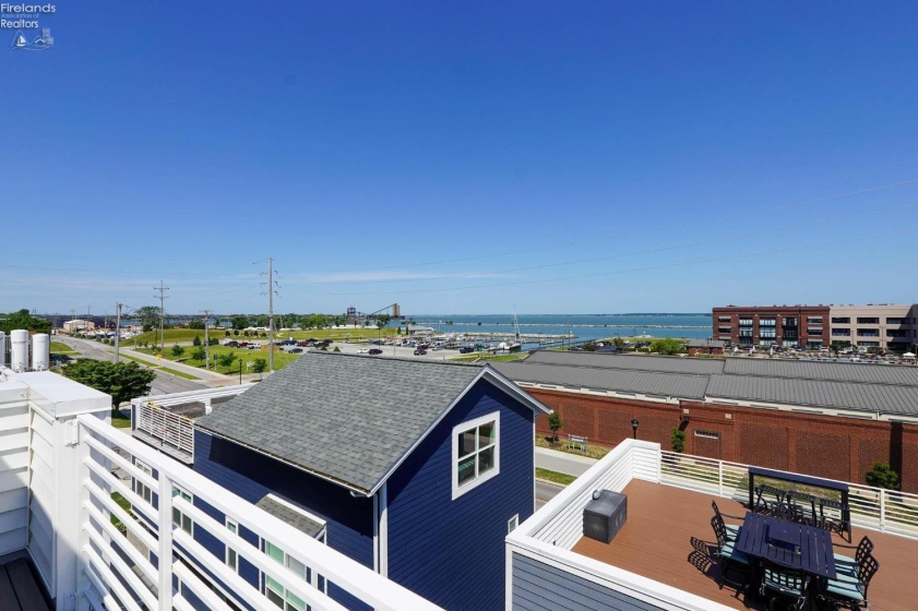 View from the 4th floor roof top terrace.