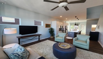 3rd floor living room to the eat-in kitchen.