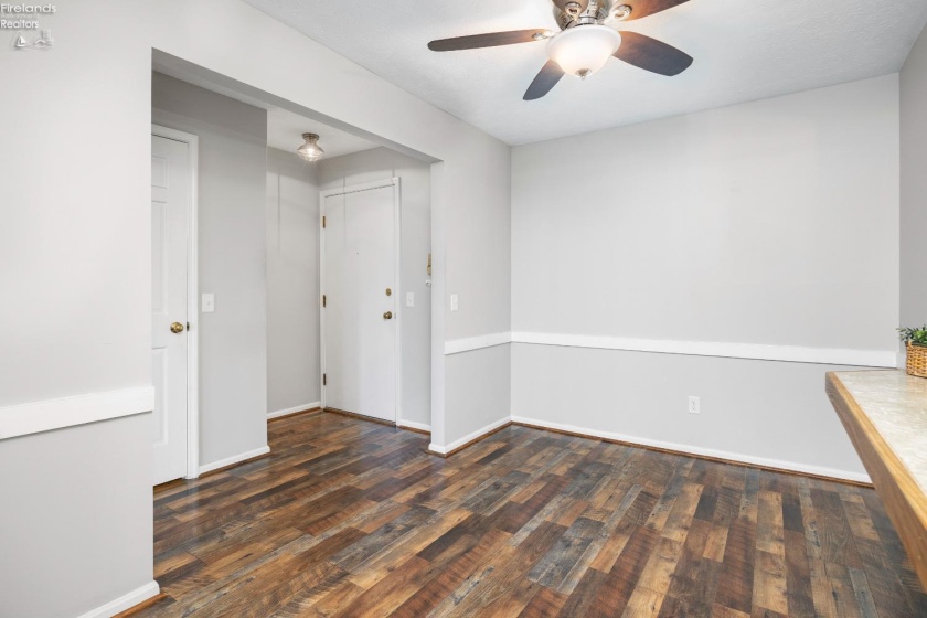 Dining area and entry door