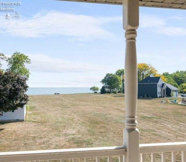 Covered porch with Lake view