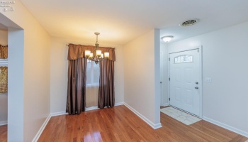 Front entry and dining area.