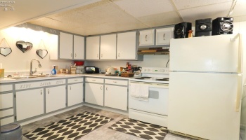 Lower level kitchen recently remodeled.