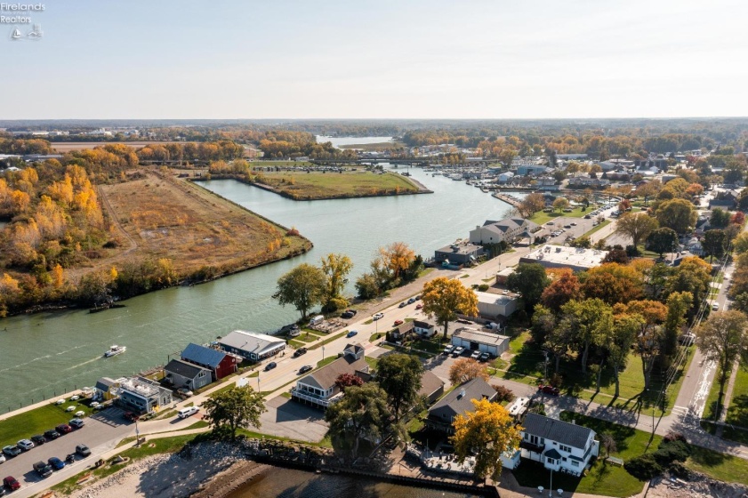 Aerial View of the Lots looking south down the Huron River