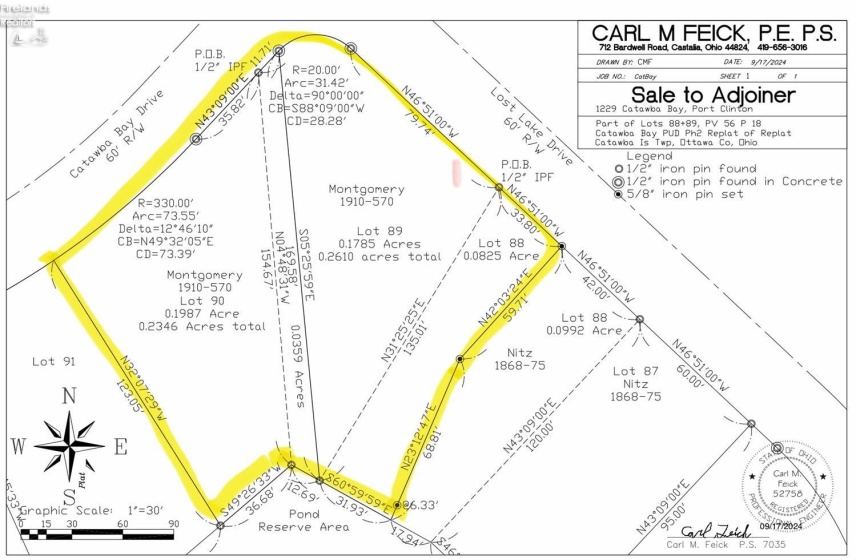 Revised lot - see description on docment
