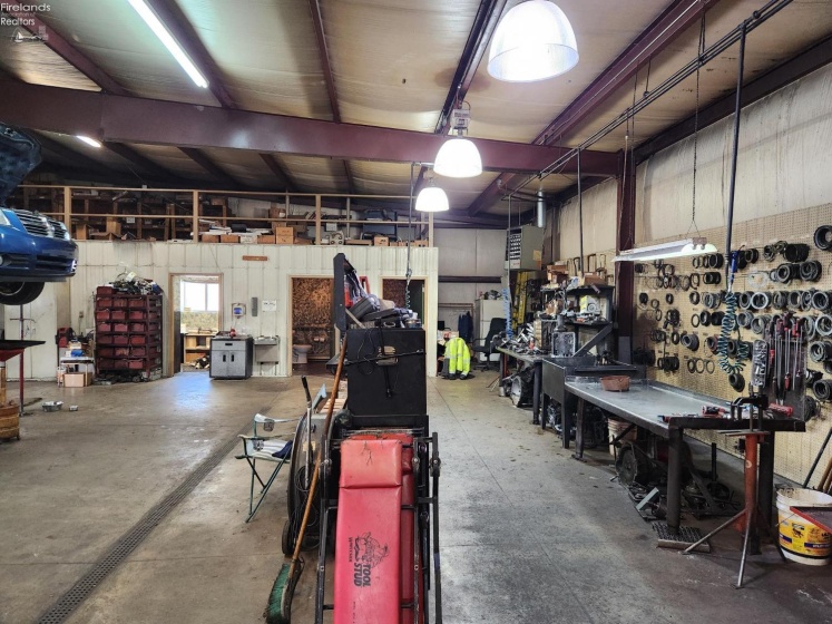 Inside the newer metal building, 2nd floor loft area for storage.