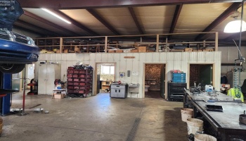 Inside the newer metal building, 2nd floor loft area for storage. Inside the newer metal building, 2nd floor loft area for storage.