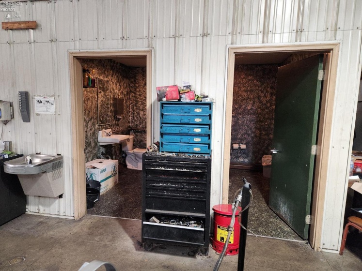 Inside the newer metal building, 2 bathrooms.