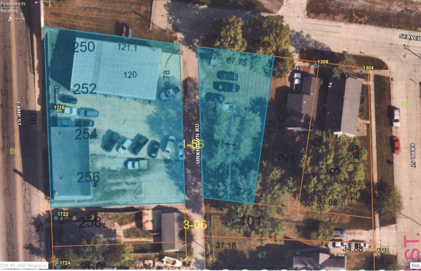 Over view of the property for sale in blue.