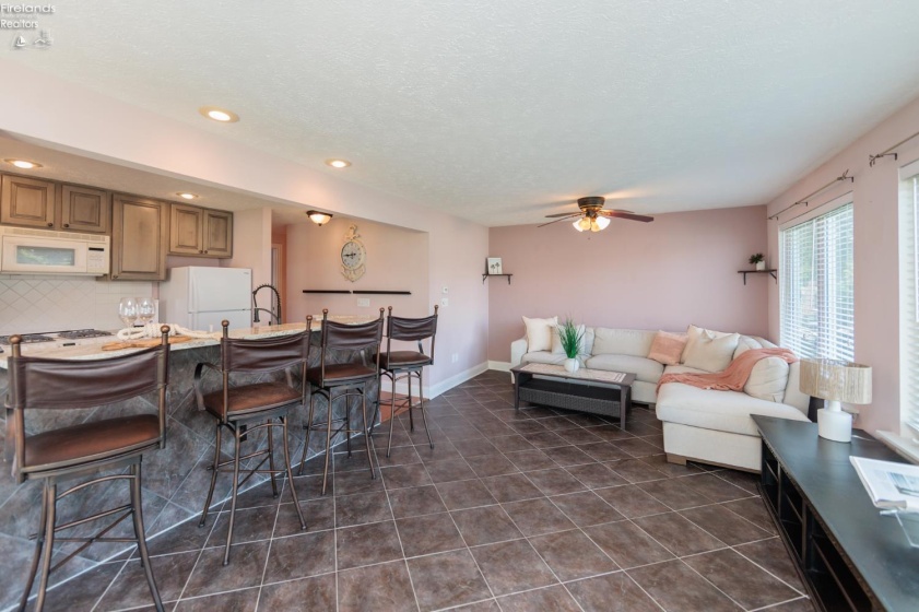Guest suite with open concept and beautiful water views.