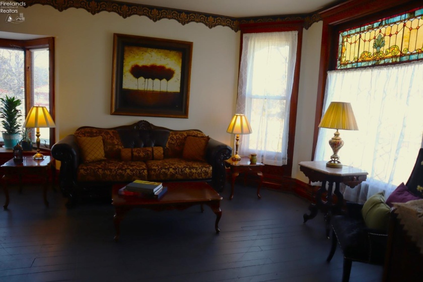 Beautiful stained glass windows throughout the home