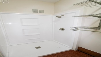 Walk in shower on main floor.