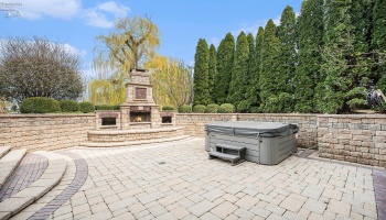 outside patioa and wood burning fireplace