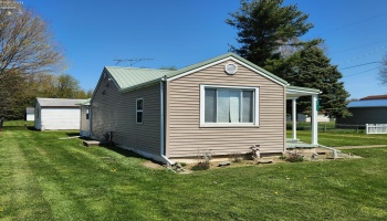 Vinyl sided and metal roof. Vinyl sided and metal roof.