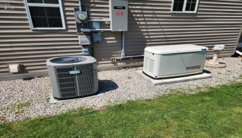 Central air and Generac Generator. Central air and Generac Generator.