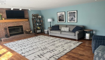 Family Room with Wood burning Fireplace. Family Room with Wood burning Fireplace.