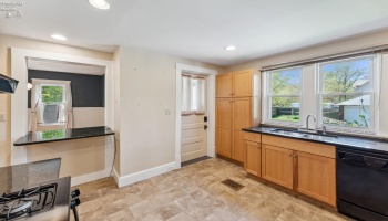 Completely renovated kitchen with pantry and soft-closing drawers and cabinets