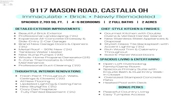 9117 Mason Road, Castalia, 44824, 4 Bedrooms Bedrooms, ,2 BathroomsBathrooms,Residential,For Sale,Mason,20251358