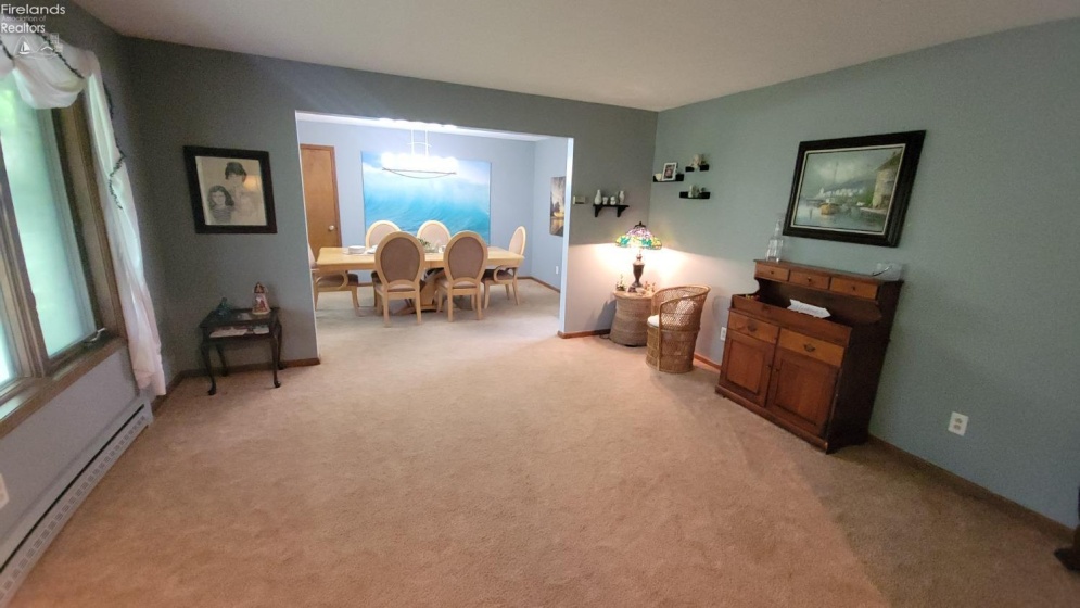 Looking from front door to Living Room and Formal Dining Room