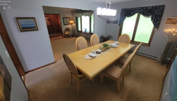 Formal dining room off kitchen, leads to Living room and front door