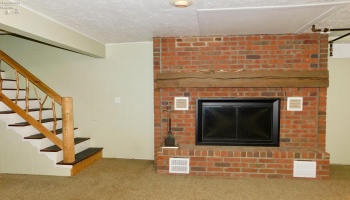 Basement fireplace