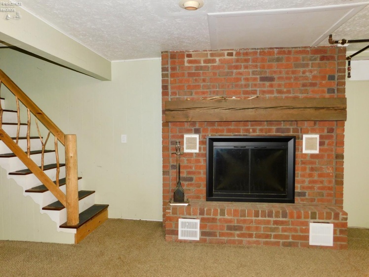 Basement fireplace
