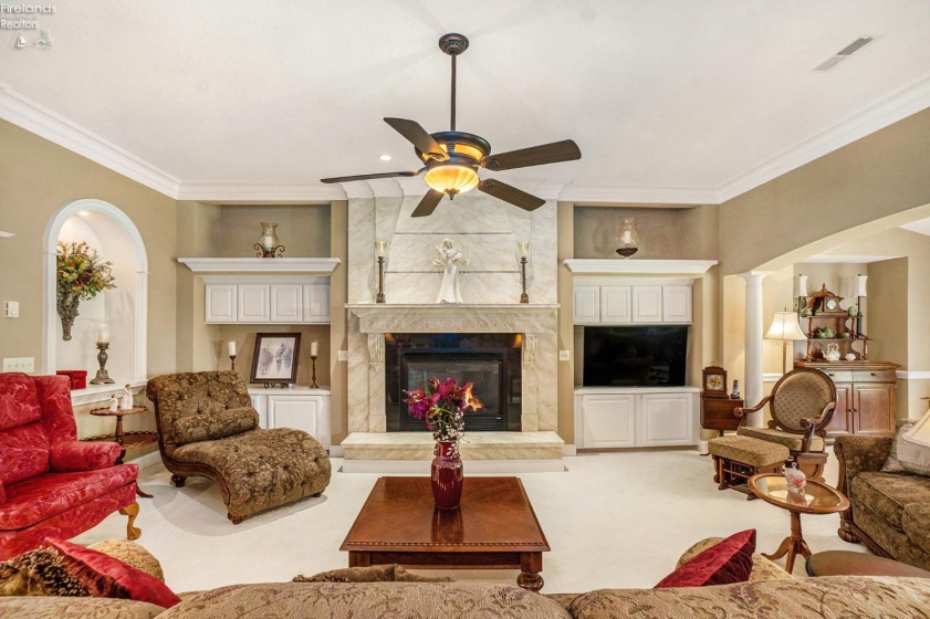 Great room and fireplace