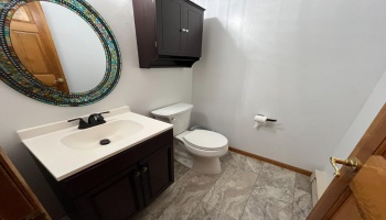 Half bath off mudroom