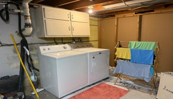 Washer and Dryer Area in Basement