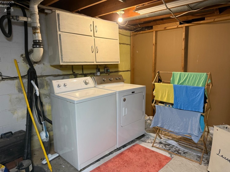 Washer and Dryer Area in Basement