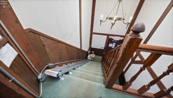 Lift chair available on back stairway