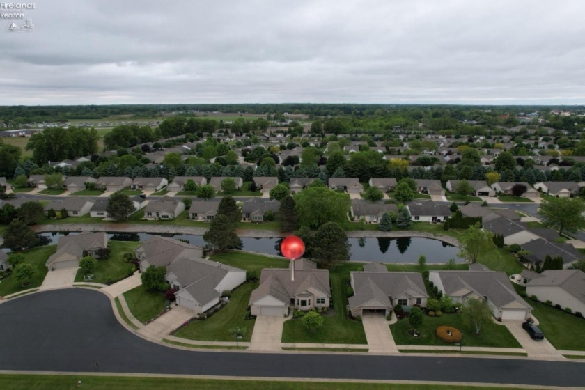 Drone view front of condo