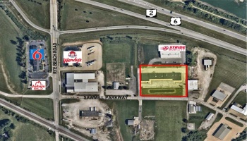 aerial of site and surrounding area