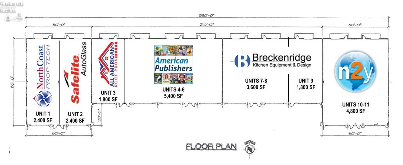 floor plan showing tenants