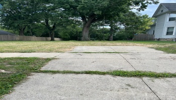 From street at driveway.