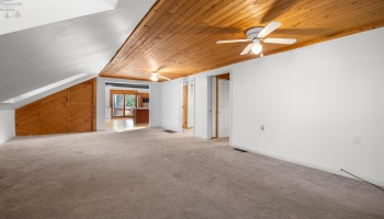 Larg family room looking towards the kitchen