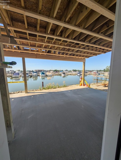 1st floor patio water and marina view