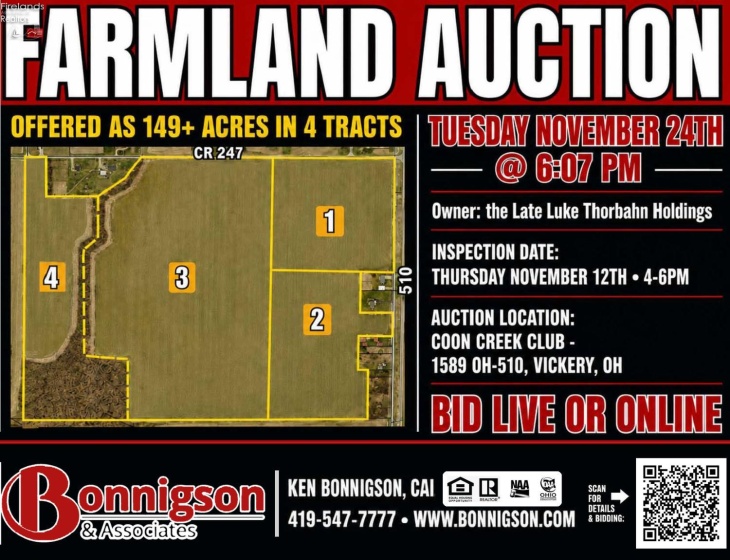0 CR 247, Vickery, 43464, ,Land,For Sale,CR 247,20263717